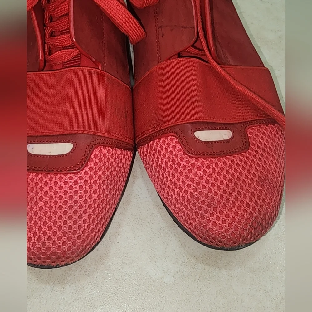 Balenciaga Red Slip-On‎ Athletic Sneakers, Size 41.